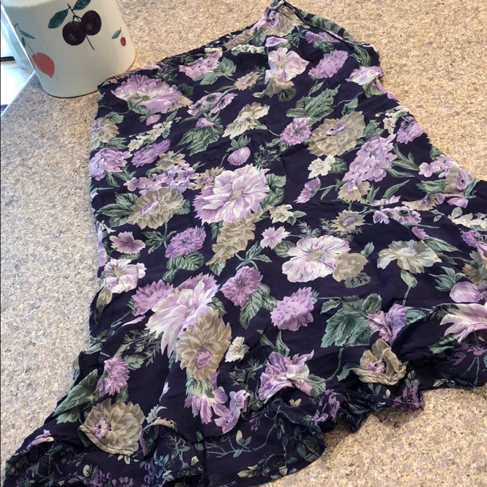 David Brooks Petites Small Petite Reversible Floral skirt Purple